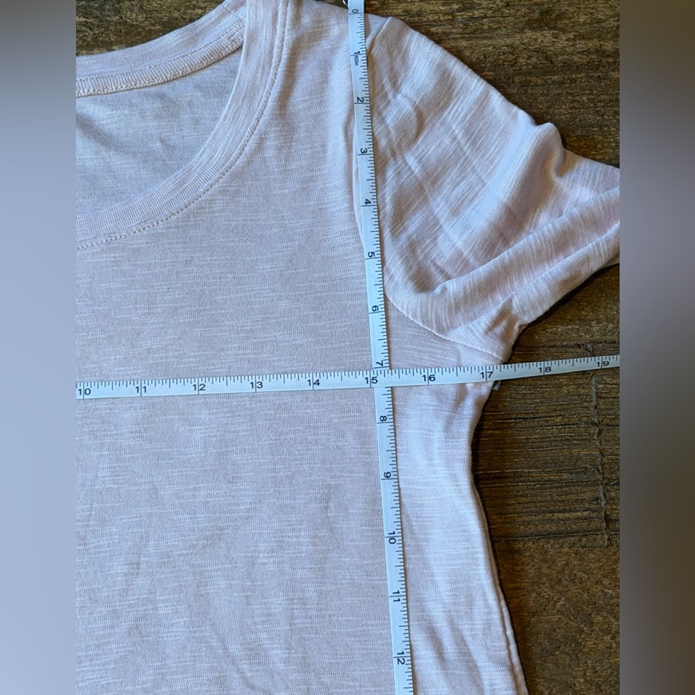 J.Jill Pima Scoop-Neck Elbow-Sleeve Tee Pink Size XSP - Picture 7 of 8